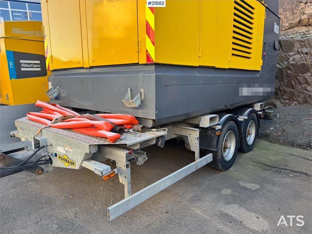 Atlas Copco Y35 Air Compressor on Humbaur chassis.