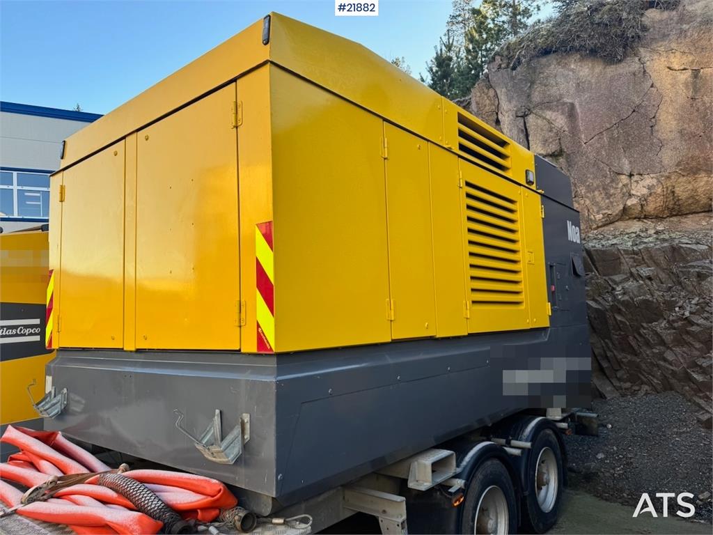 Atlas Copco Y35 Air Compressor on Humbaur chassis.