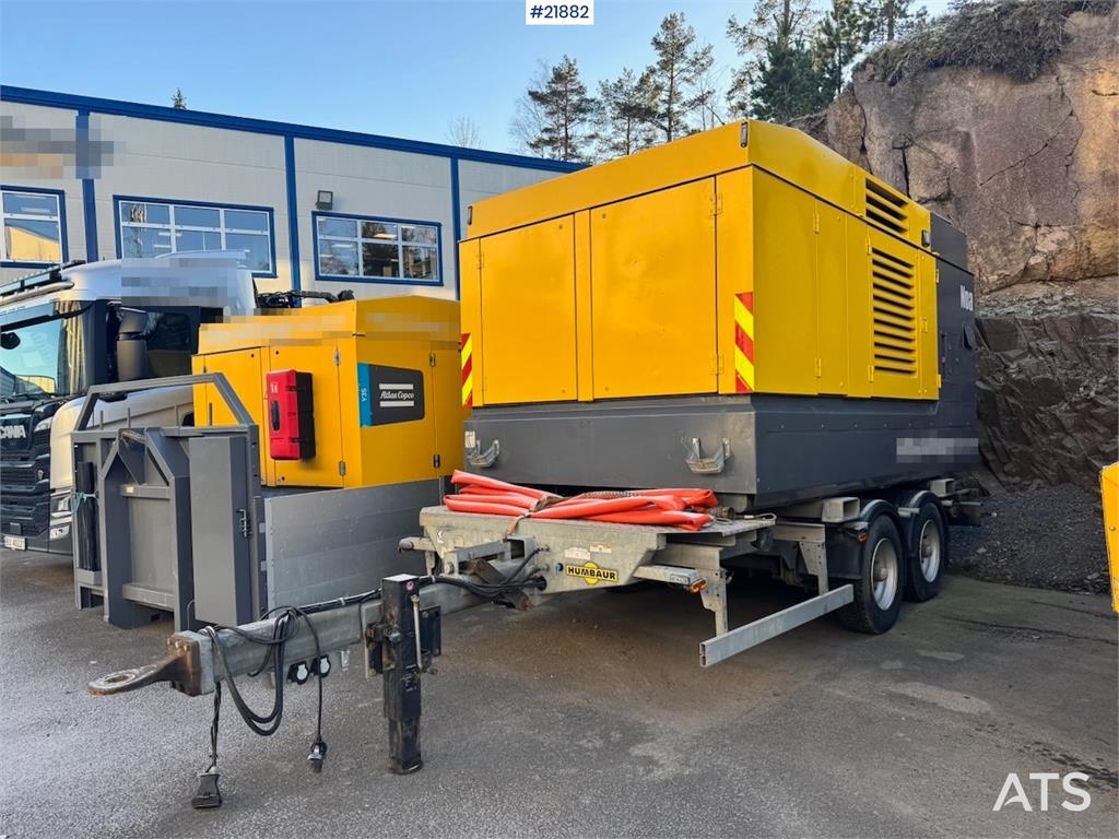 Atlas Copco Y35 Air Compressor on Humbaur chassis.