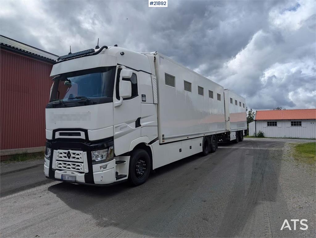 Renault 520T High 6x2 livestock truck with HFR trailer