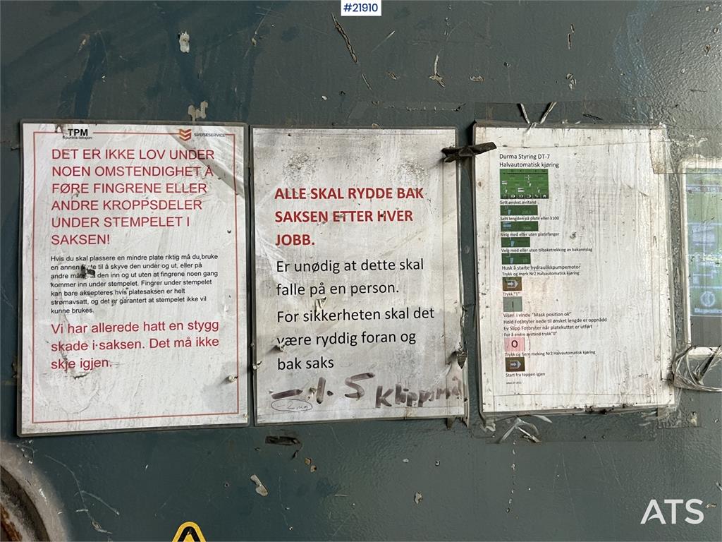 [Other] Durmazlar ys3016 saks til stålplater