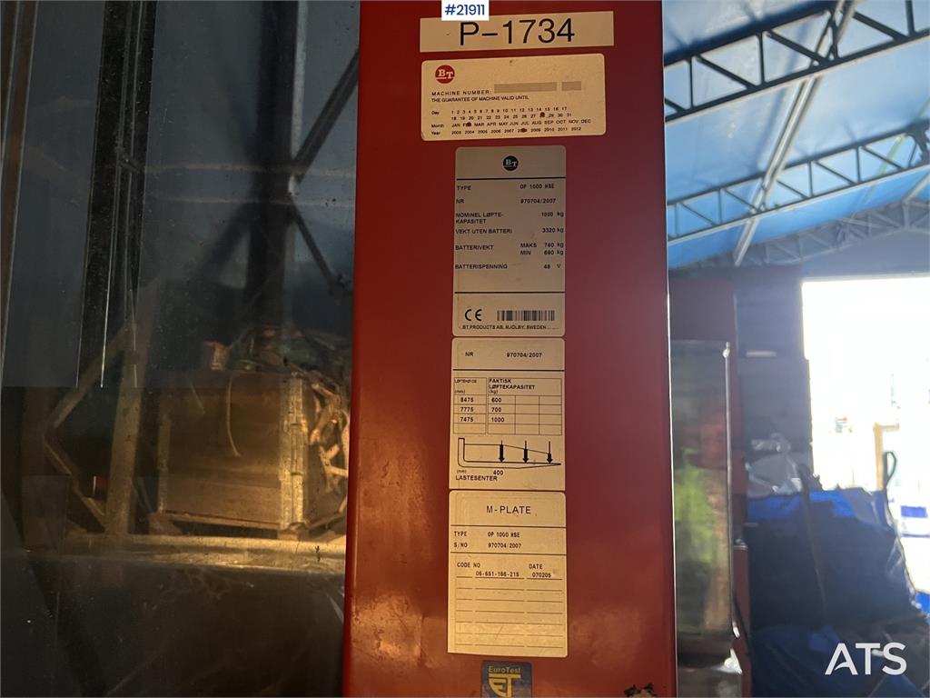 BT OP 1000 HSE Electric truck