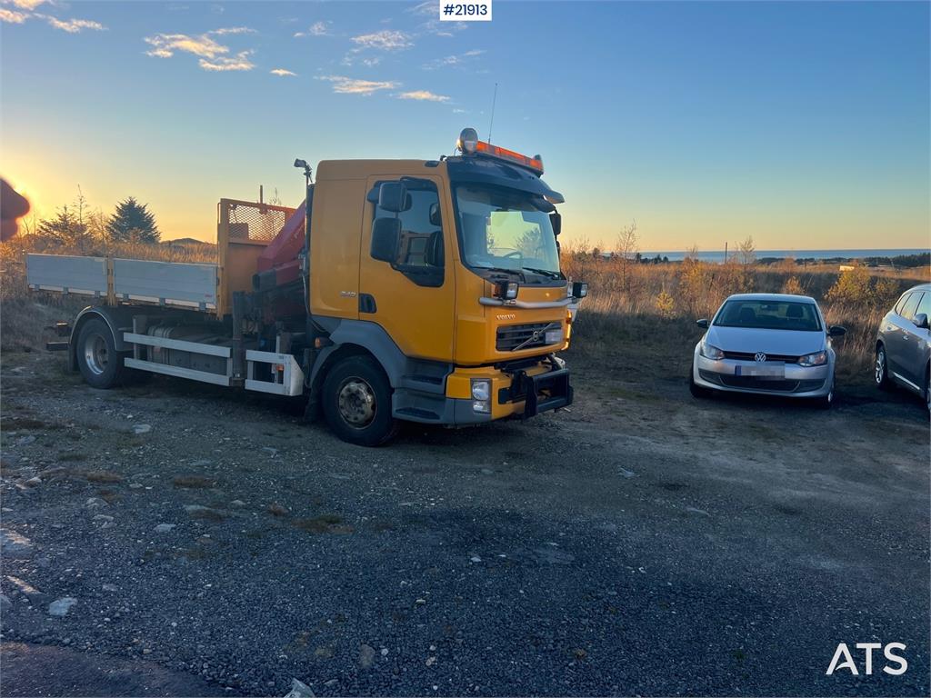Volvo FL240 brøyterigget kranbil m/ HMF735 kran, grabb o