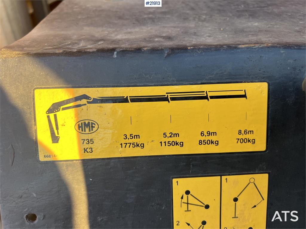 Volvo FL240 brøyterigget kranbil m/ HMF735 kran, grabb o