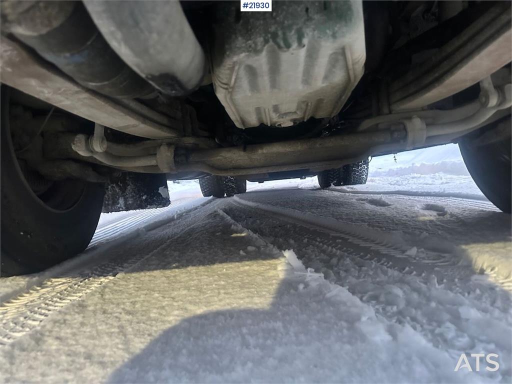 Volvo FH12 snow-plow equipped hook truck with flatbed –