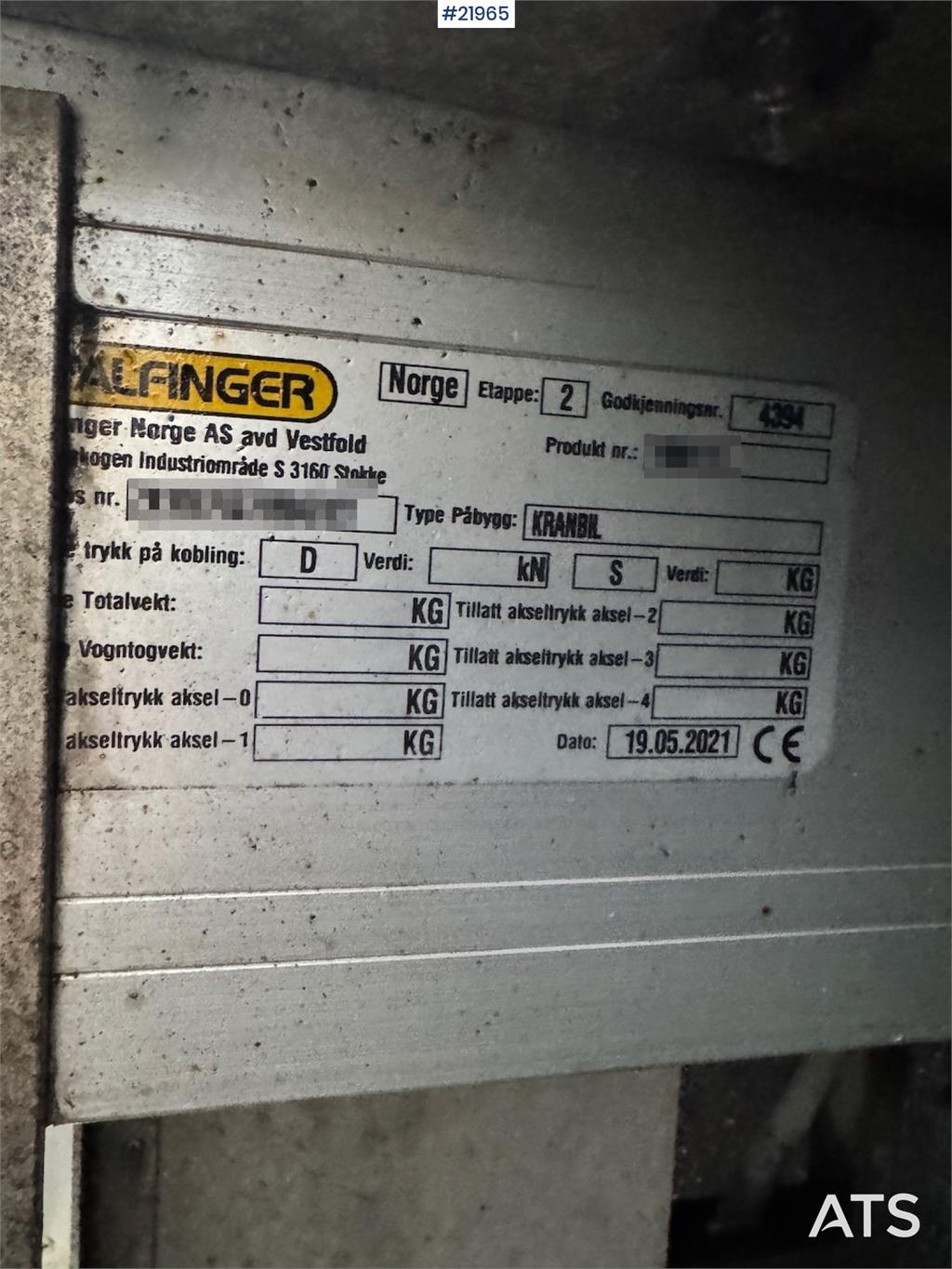 Iveco 70W 4x4 Crane truck w/ Palfinger PK7.501