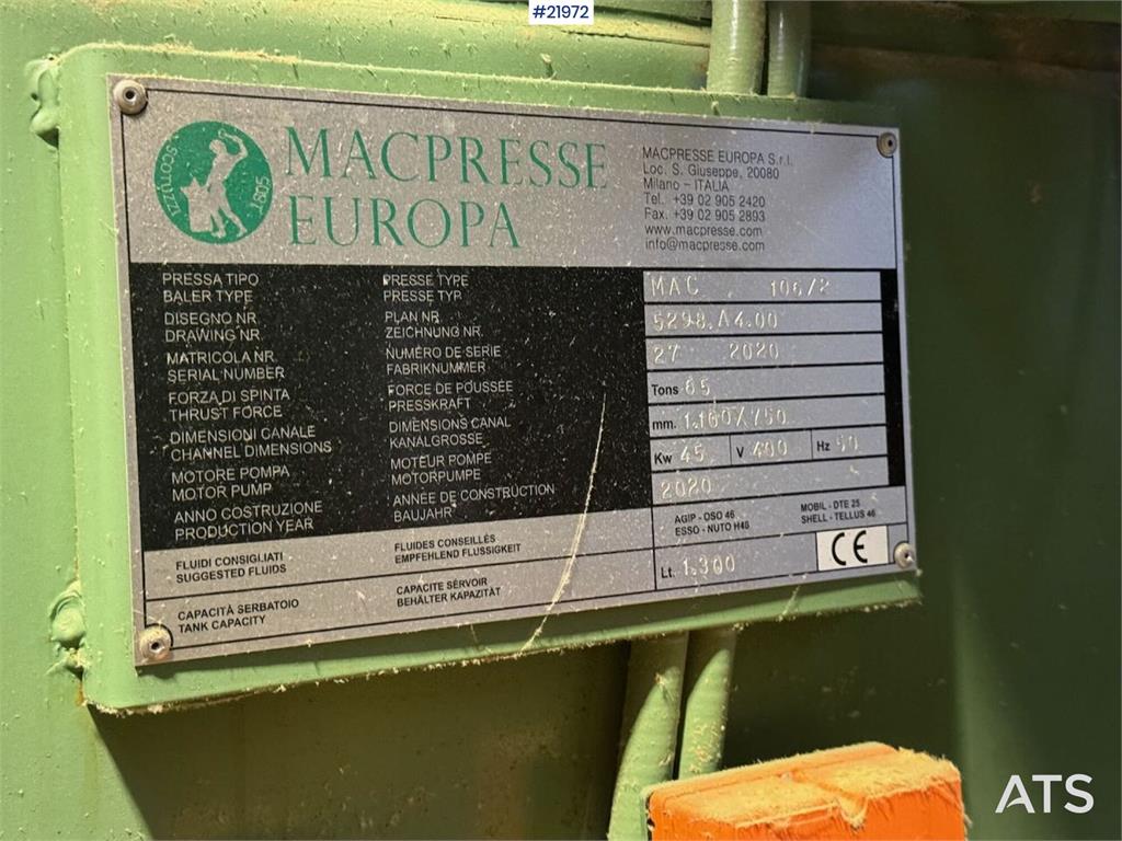 MAC 106/2 Baler