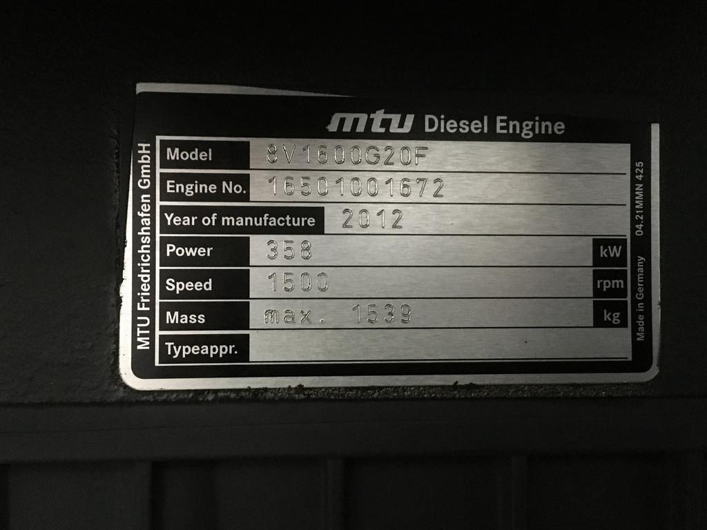 MTU 8V1600 G20F NEW