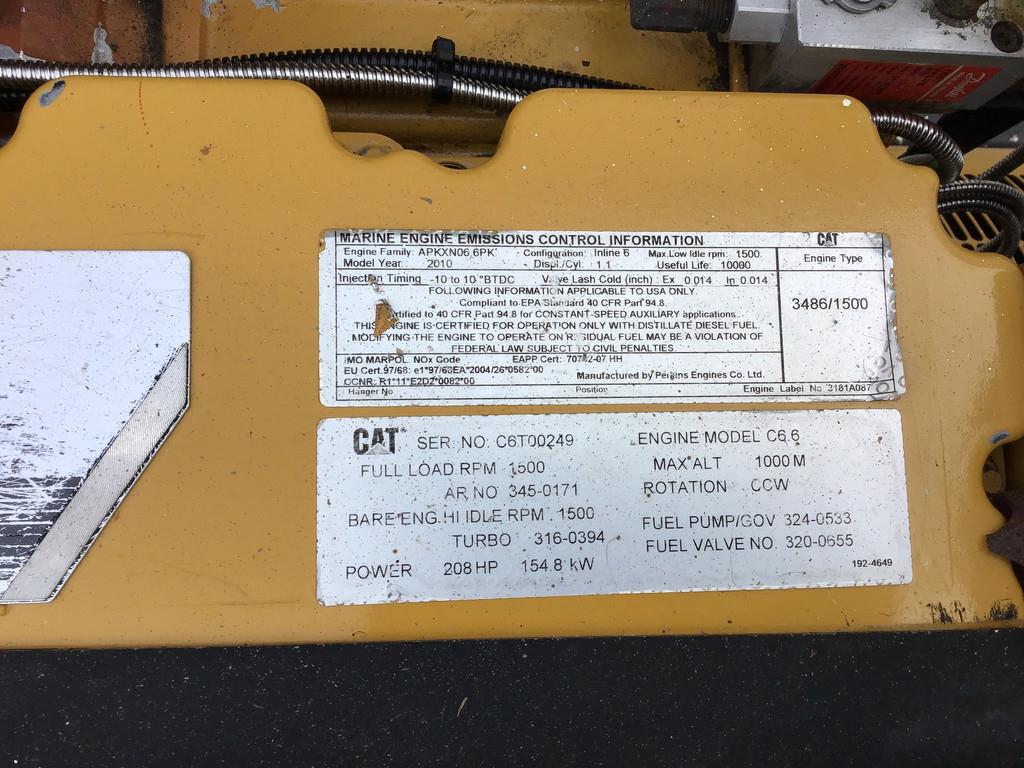 CAT C6.6 GENERATOR 179KVA USED