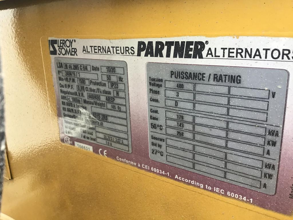 CAT C6.6 GENERATOR 179KVA USED