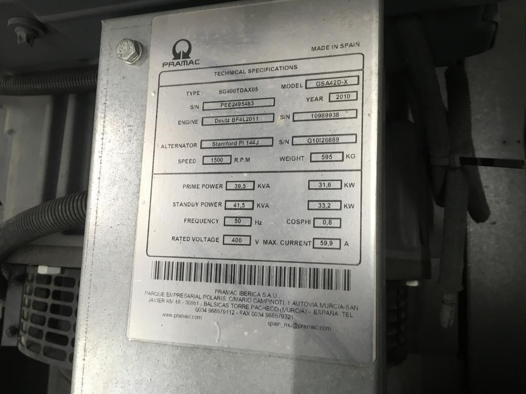 Deutz BF4L2011 GENERATOR 40KVA NEW