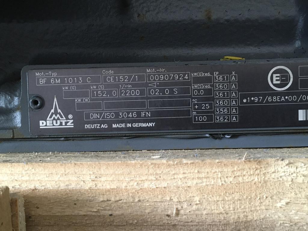 Deutz BF6M1013C USED