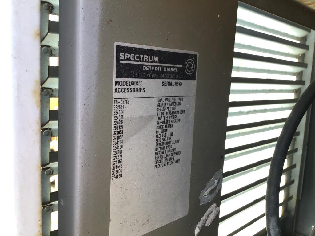 Detroit Diesel 60DS60 GENERATOR 54 KVA USED