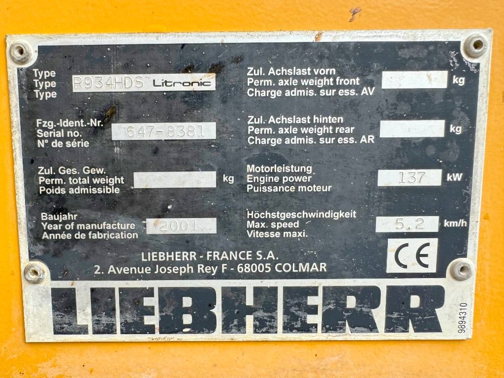 Liebherr R934 HDS + Wimmer Drill / 3 Tamrock HE122