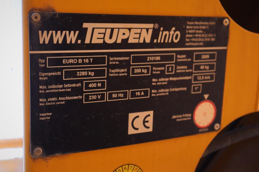 Teupen EURO B16T Driving Licence B/3, Diesel, 16m Working