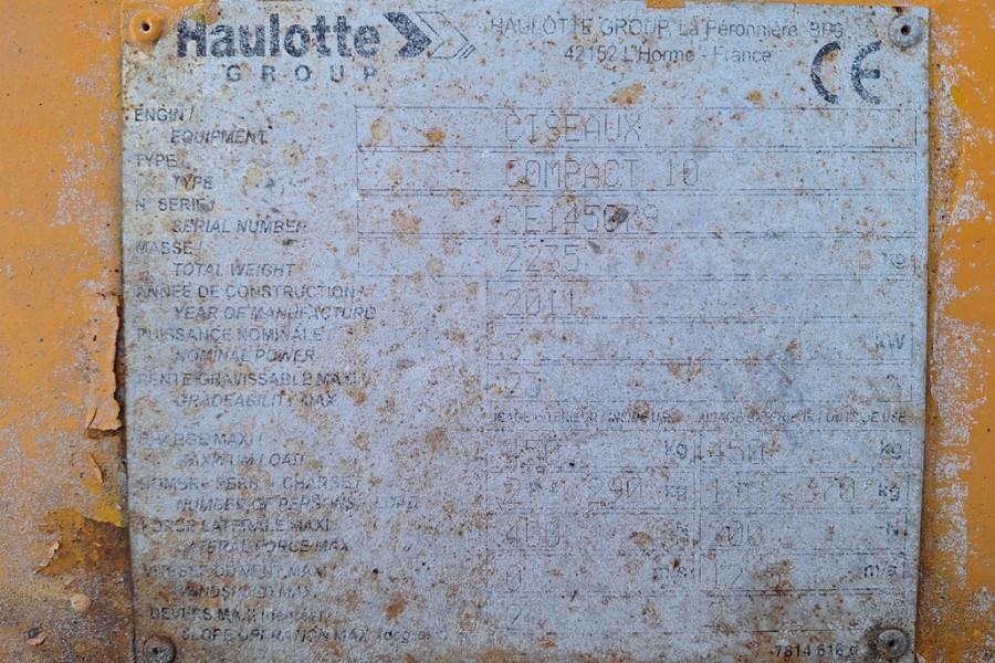 Haulotte Compact 10 Electric, 10m Working Height, 450kg Cap