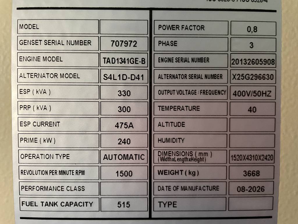 2026 Volvo TAD1341GE-49207314
