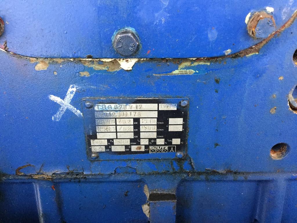 MWM TBG620V12 GENERATOR 738KVA USED