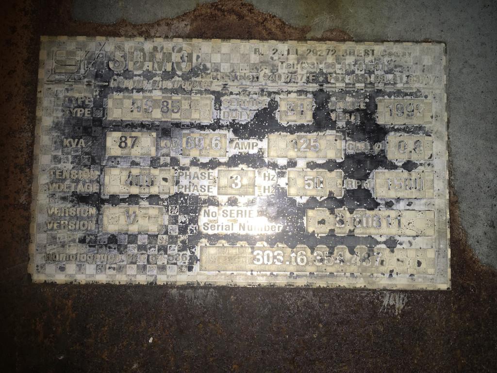 Perkins T6.354.4 GENERATOR 87 KVA USED