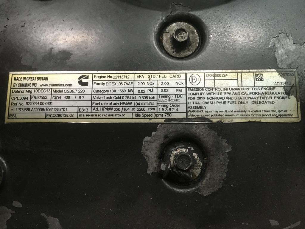 Cummins QSB6.7 CPL3094 USED