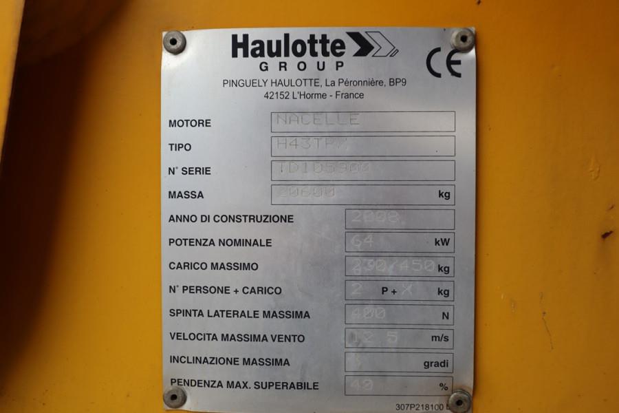 Haulotte H43TPX Diesel, 4x4x4 Drive, 42.2m Working Height,