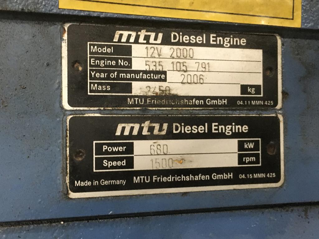 MTU 12V2000 USED