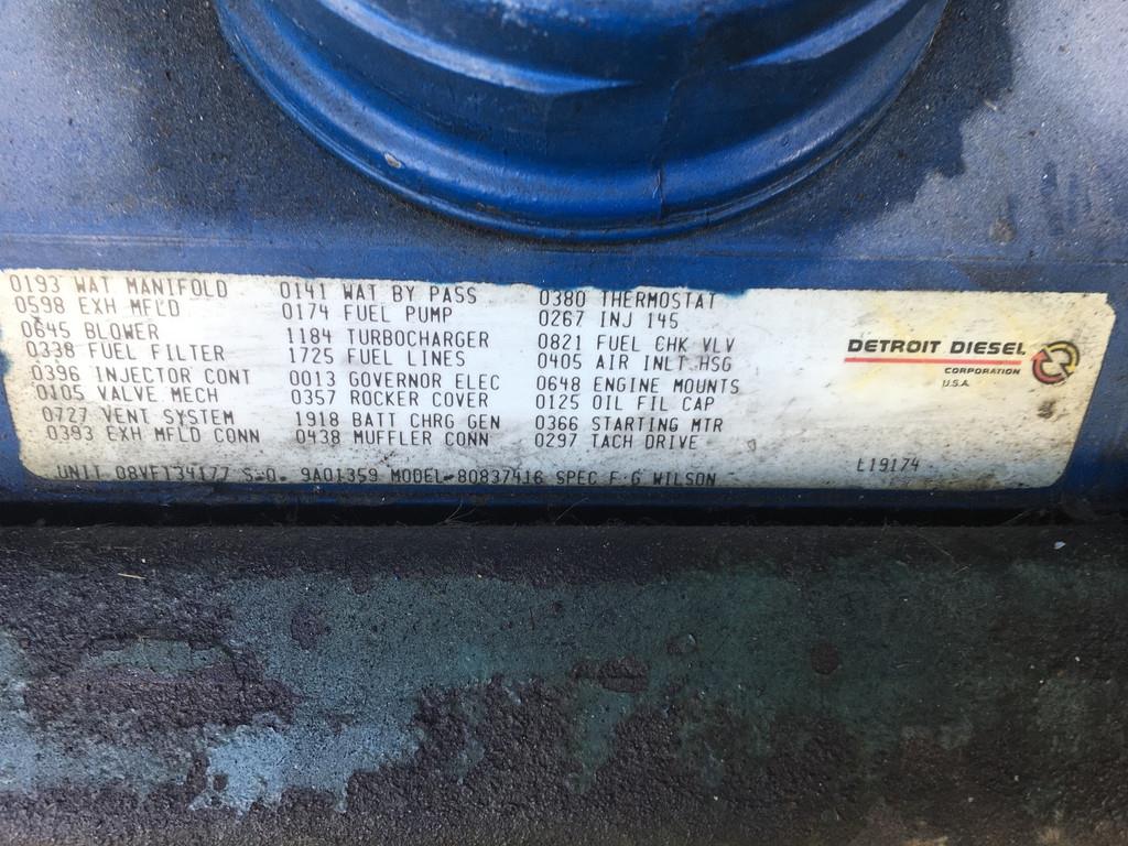 Detroit Diesel AMFORD HC544C GENERATOR 450 KVA USED