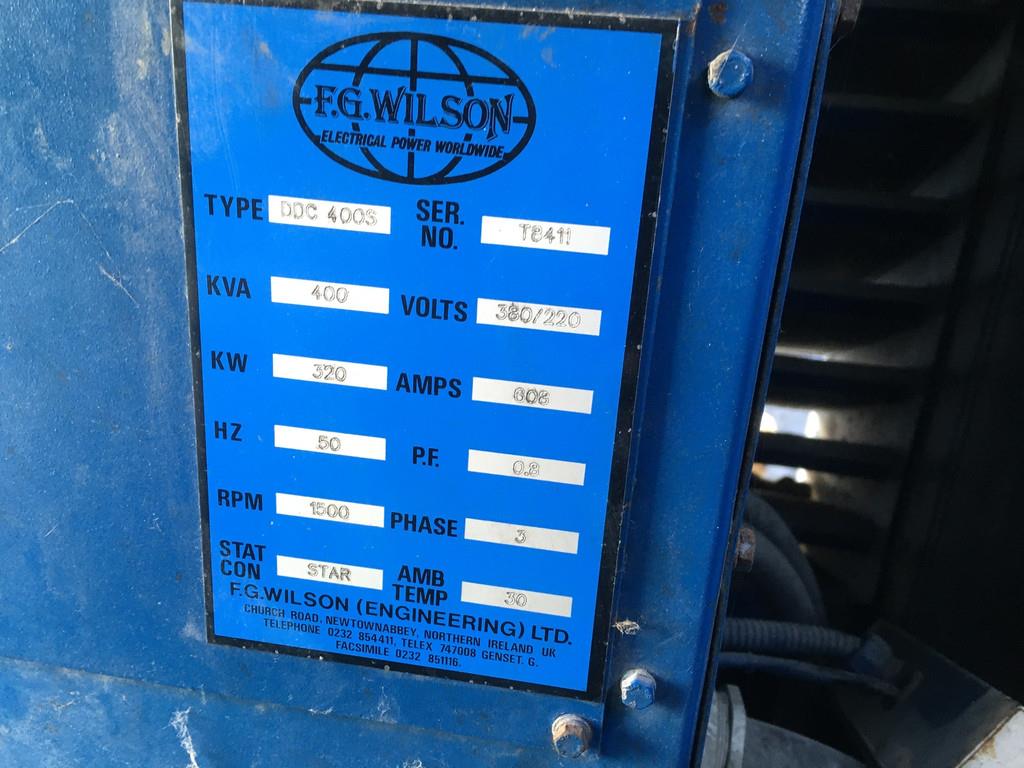 Detroit Diesel AMFORD HC544C GENERATOR 450 KVA USED