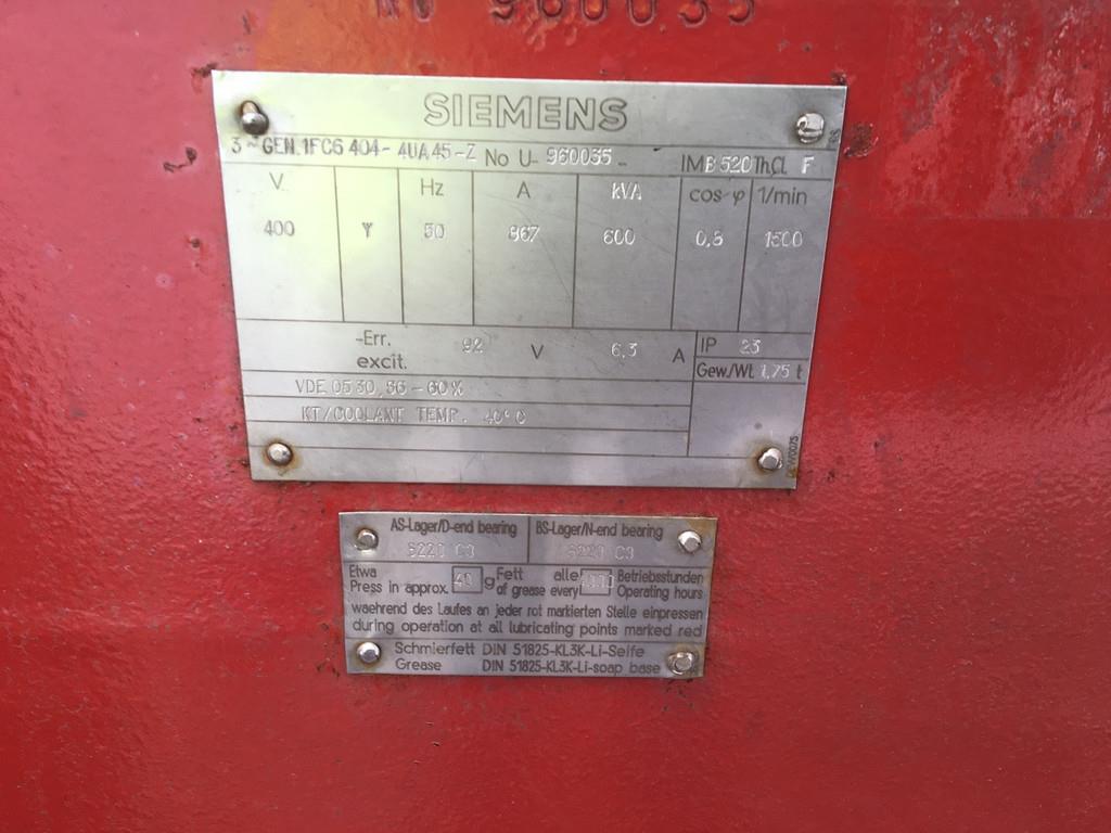 Detroit Diesel 12V92TA GENERATOR 600KVA USED