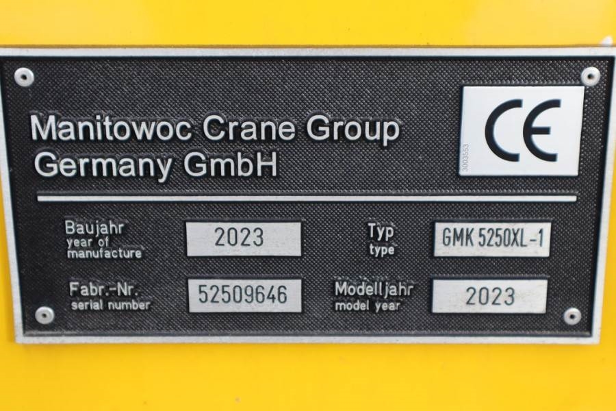 Grove GMK5250XL-1 Available Immediately, Dutch Registrat