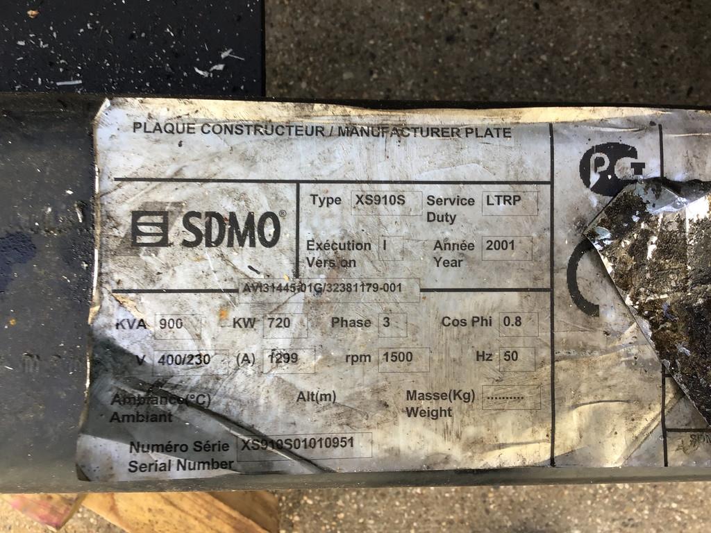 MTU 16V2000 GENERATOR 900KVA USED