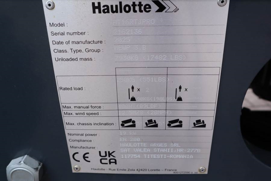 Haulotte HT16RTJ PRO NEW / UNUSED, Guarantee! Diesel, 4x4x4