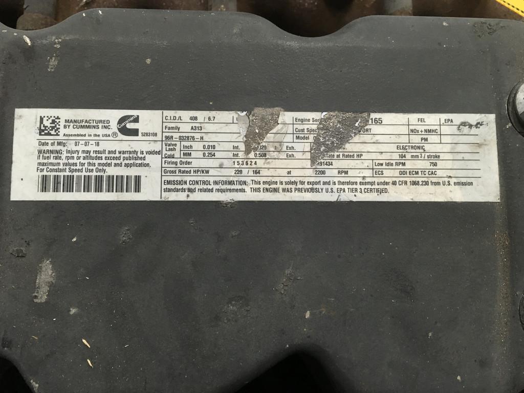 Cummins QSB6.7 COMMONRAIL USED