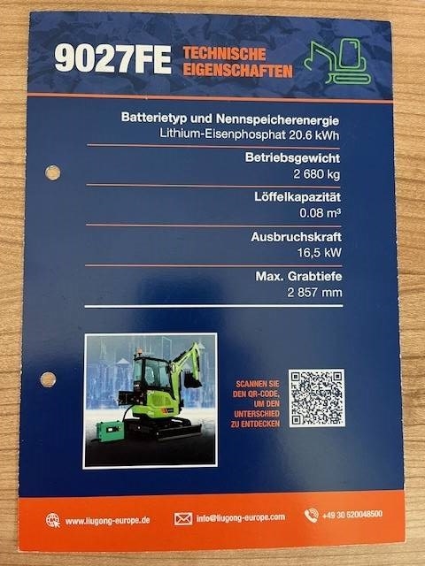 LiuGong 9027 FE Electric, SW OQ 30 MIETE / RENT (12005252)
