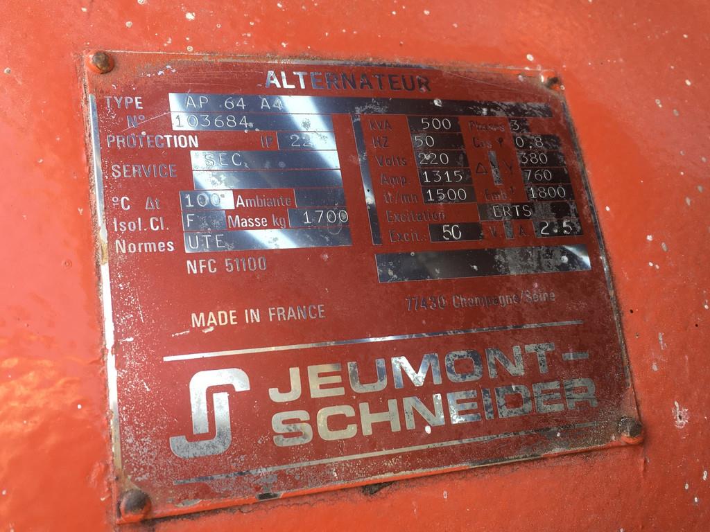 [Other] Poyaud Diesel OYAUD DIESEL B6L85 GENERATOR 500KVA