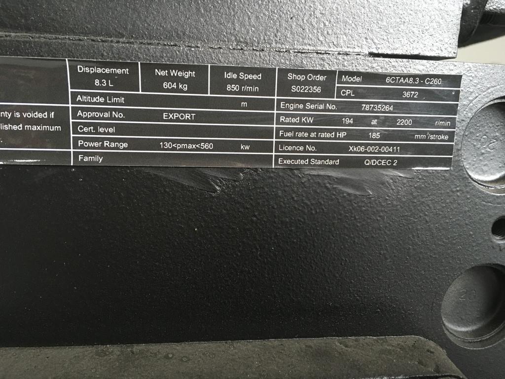 Cummins 6CTA 8.3 CPL3672 NEW