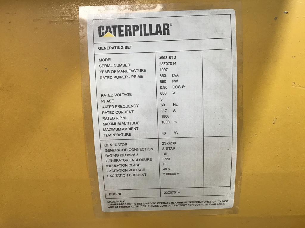 CAT 3512 24Z 8N-5806 GENERATOR 850 KVA USED
