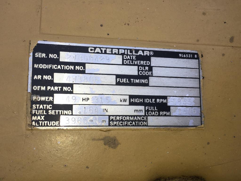 CAT 3406DI GENERATOR 310KVA USED
