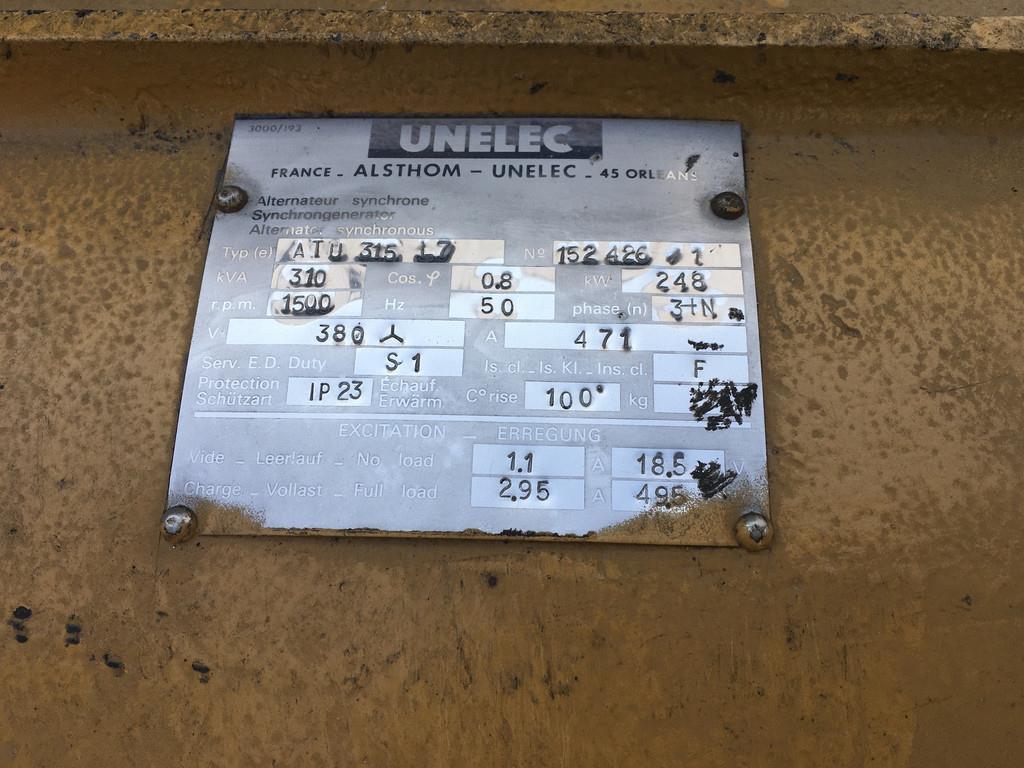 CAT 3406DI GENERATOR 310KVA USED