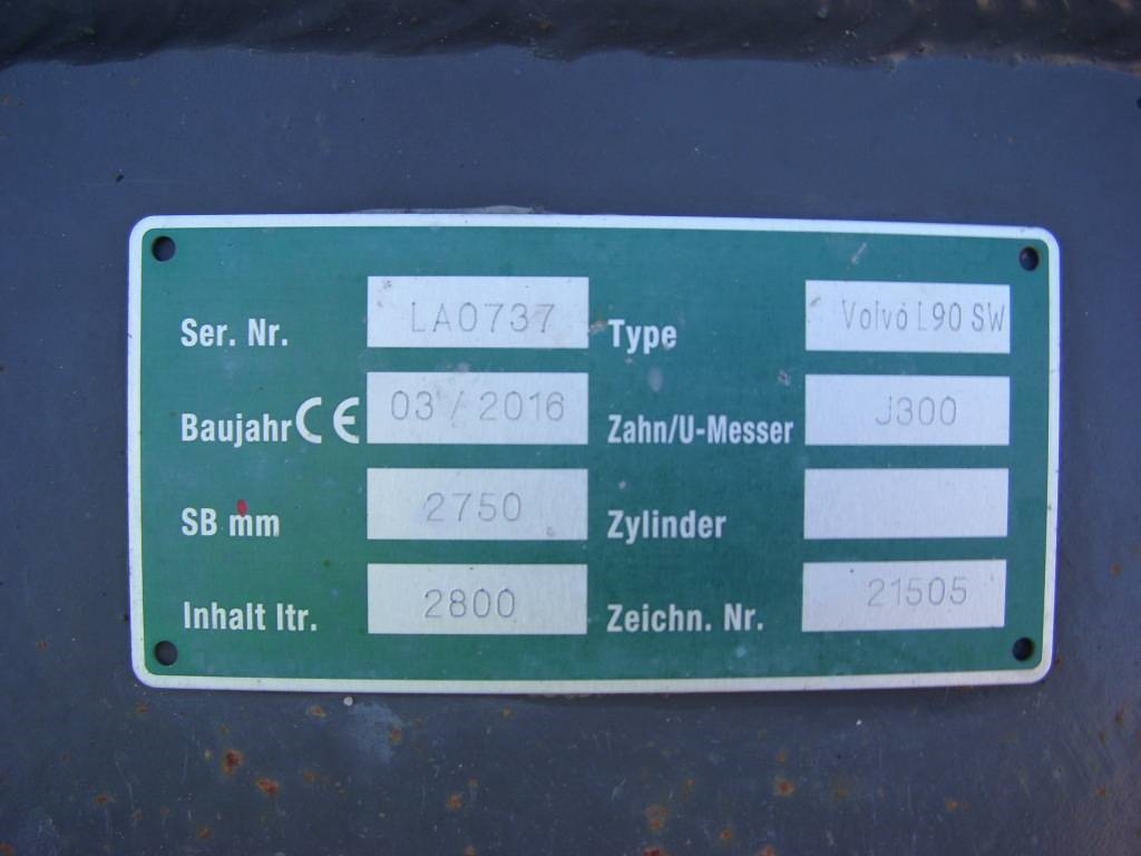 Volvo 2.75 m Schaufel / bucket (99000561)