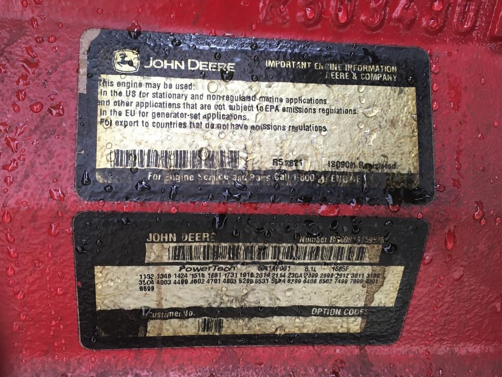 John Deere 6081AF001 POMP 568 M³/H USED