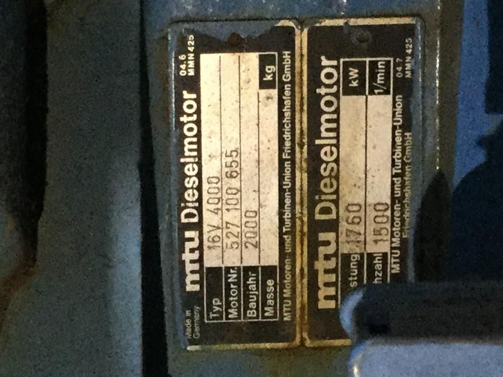 MTU LEROY-SOMER A51L8-4P GENERATOR 2000 KVA USED