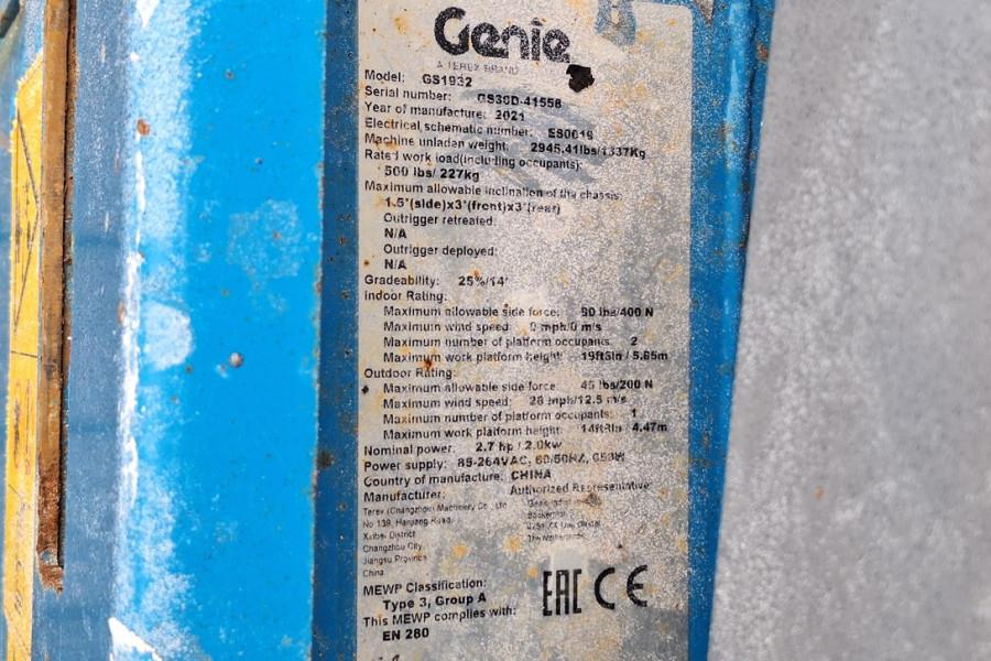 Genie GS1932 E-Drive Several In Stock, 8m Working Height