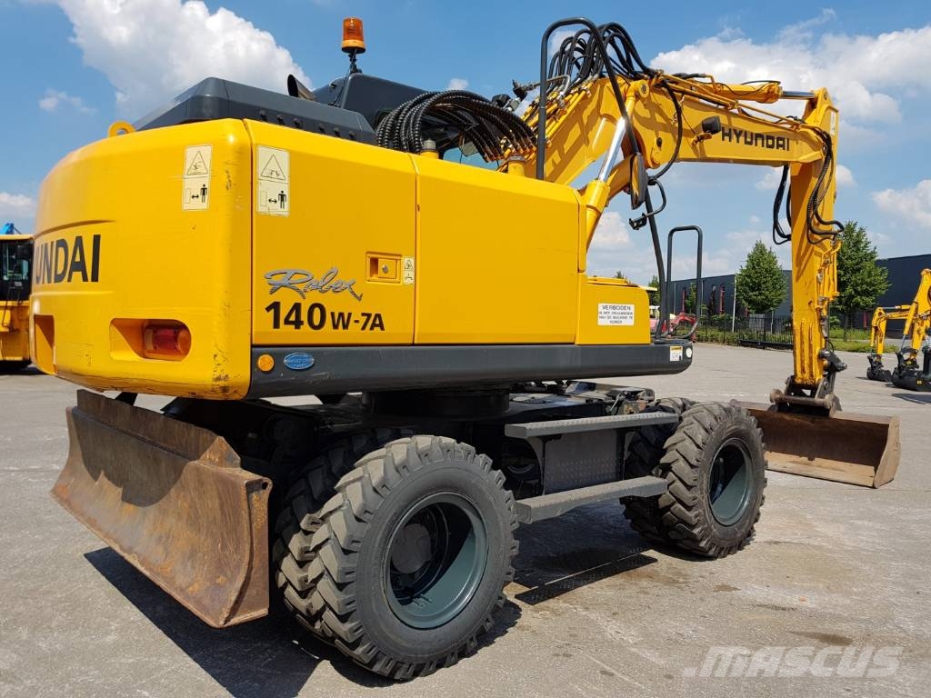 Hyundai Robex 140W-7 A, 2007, Wheeled excavators .