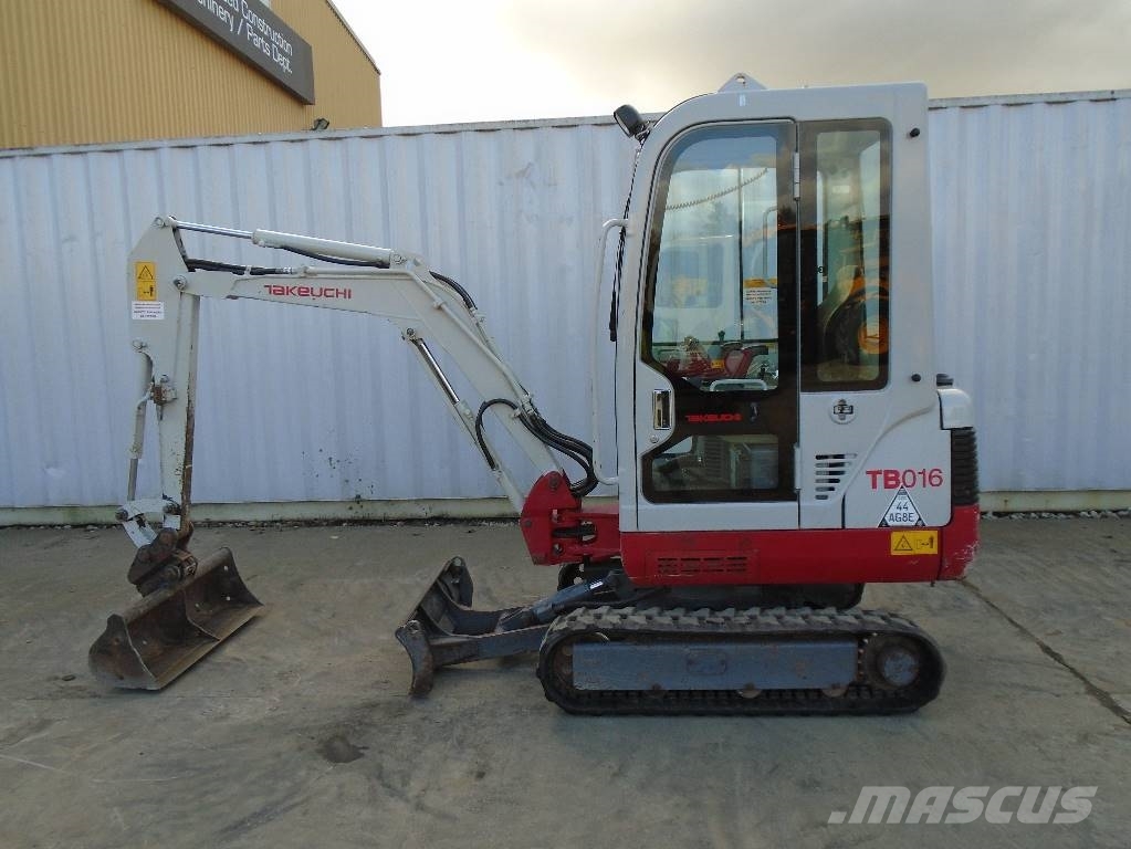 Used Takeuchi TB016 mini excavators
