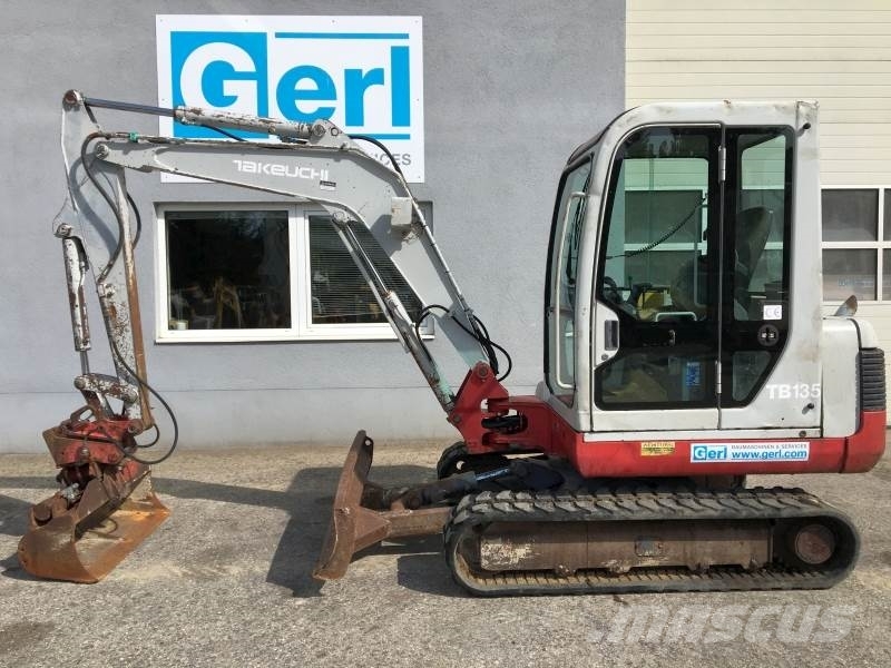 Used Takeuchi TB135 mini excavators