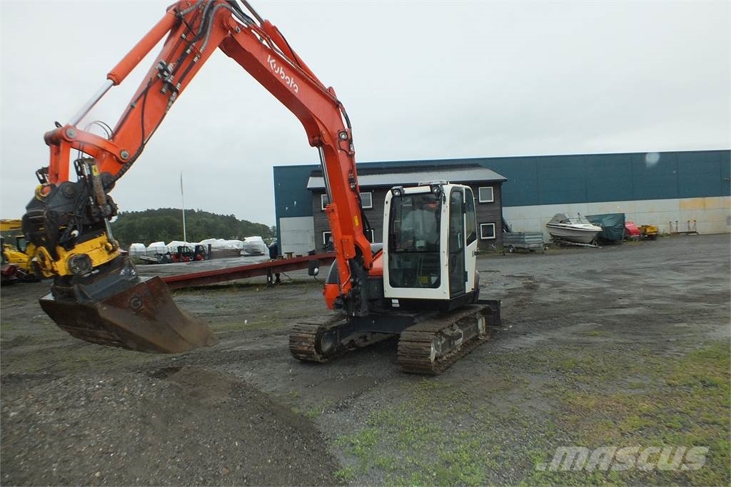 Kubota KX0803, Norway, 85,739, 2012 midi excavators 7t 12t for