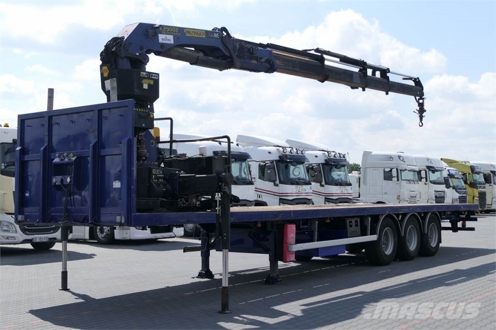 Metaco NACZEPA PLATFORMA 13,6 m + HDS PALFINGER PK 29002 , 2005 ...