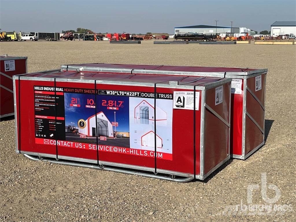 Buy used HILLS INDUSTRIAL 70 ft x 30 ft x 22 ft (Unused) steel frame