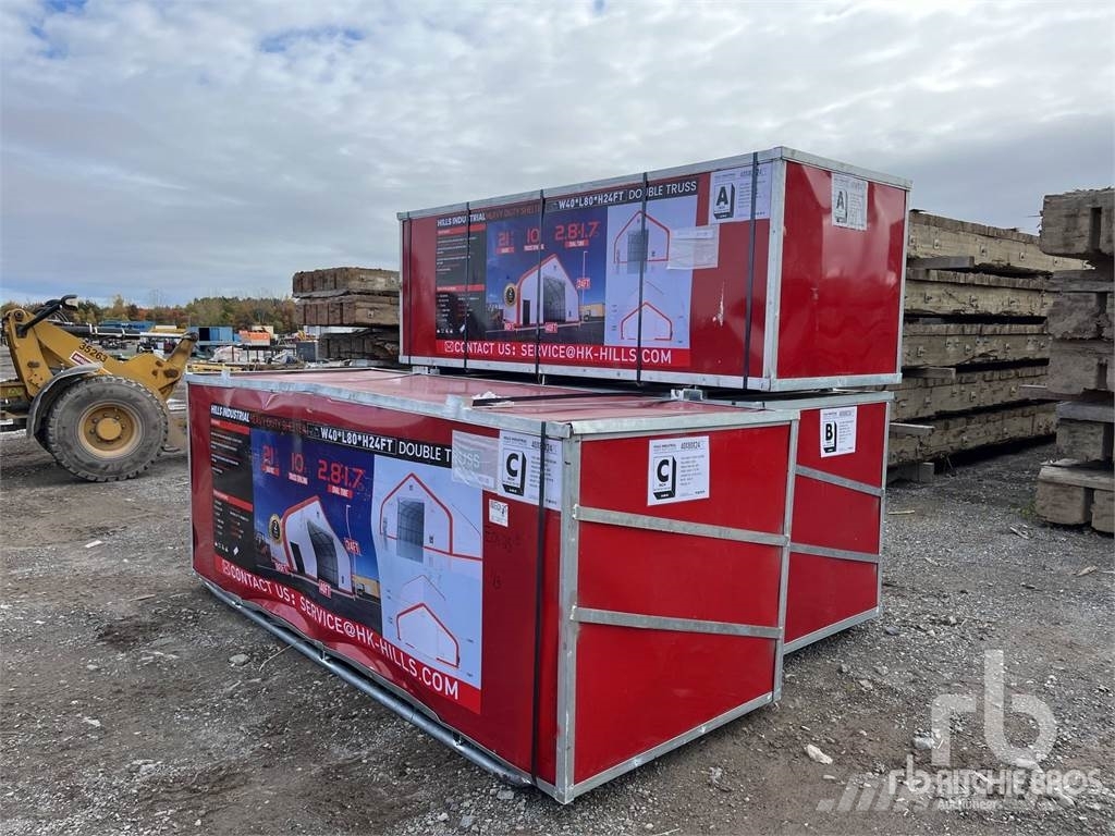 HILLS INDUSTRIAL 80 ft x 40 ft x 24 ft Double Tr . aux enchères HILLS